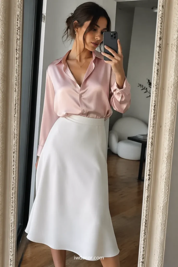 A-Line Skirt and Blouse