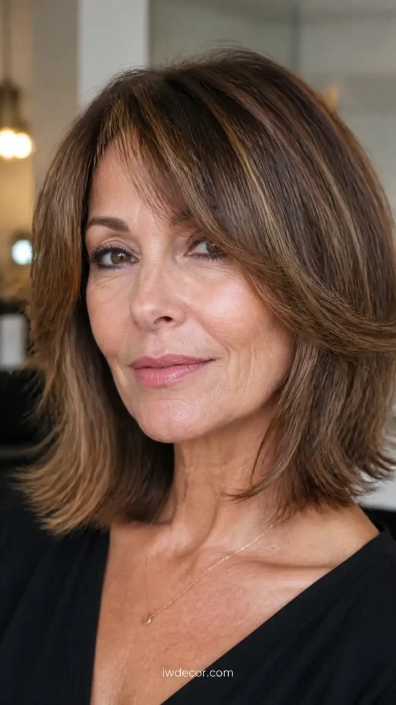 Angled Lob with Luxurious Brunette