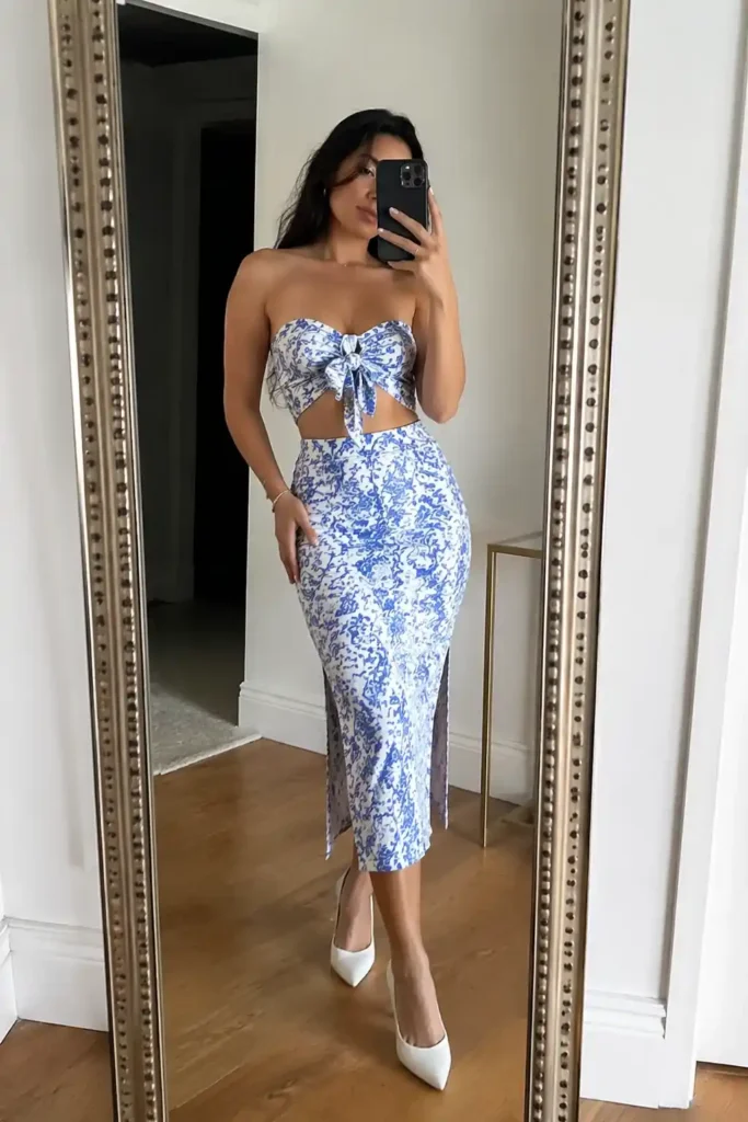 Blue and White Coastal Matching Set