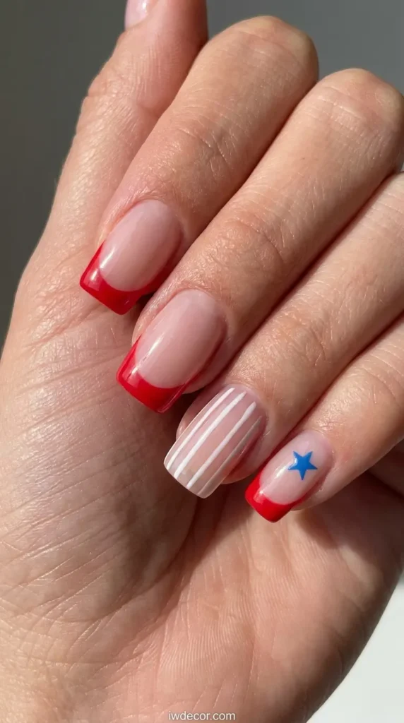 Bold Red Tip Flag Art