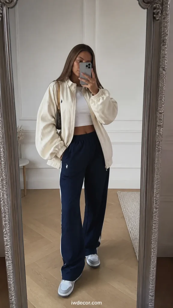 Boxy Jacket & Sporty Track Pants