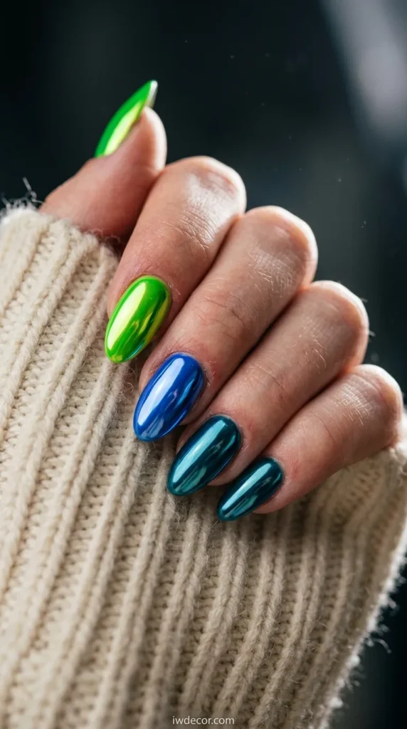 Bright Chrome Especially in Green and Blue