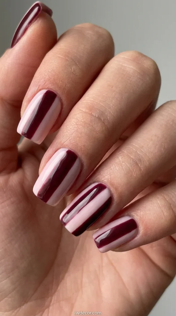 Burgundy & Pink Stripe Play