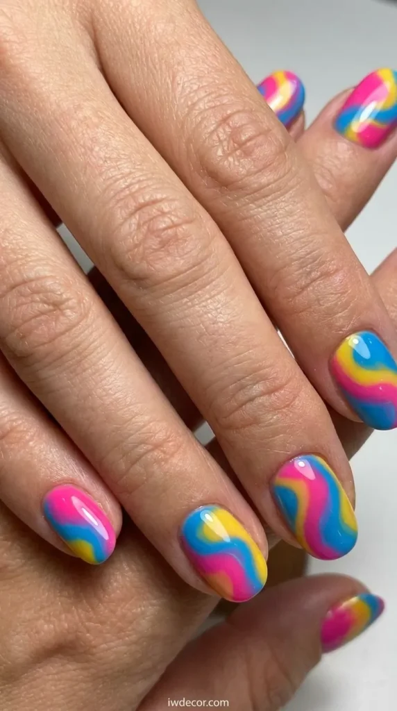 Candy Swirl Nails