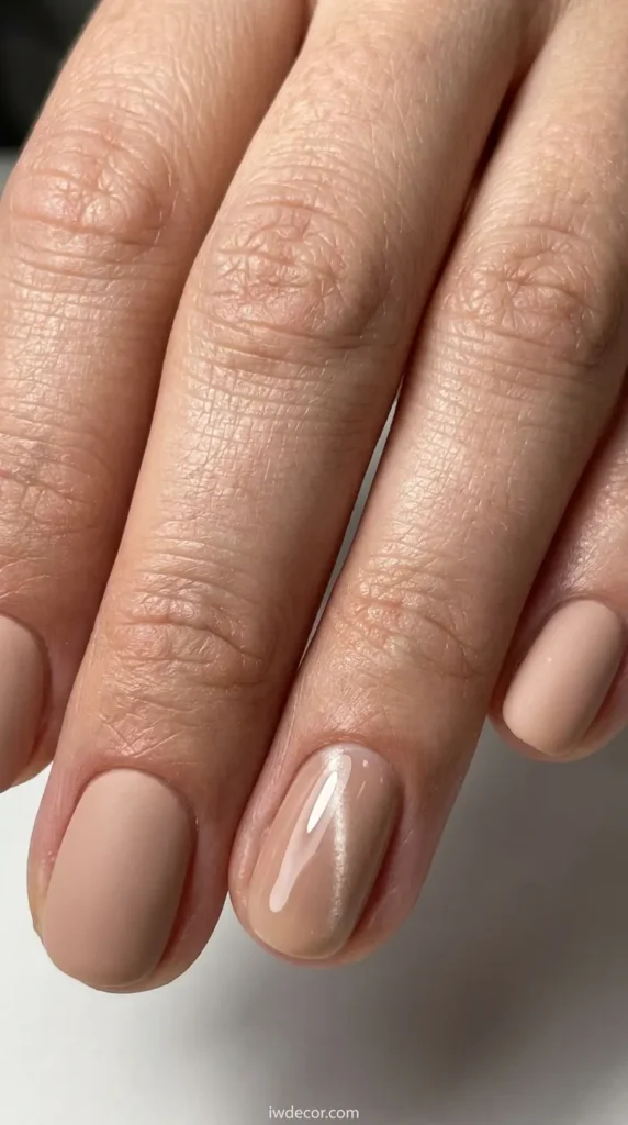 Cat Eye Accent Nails