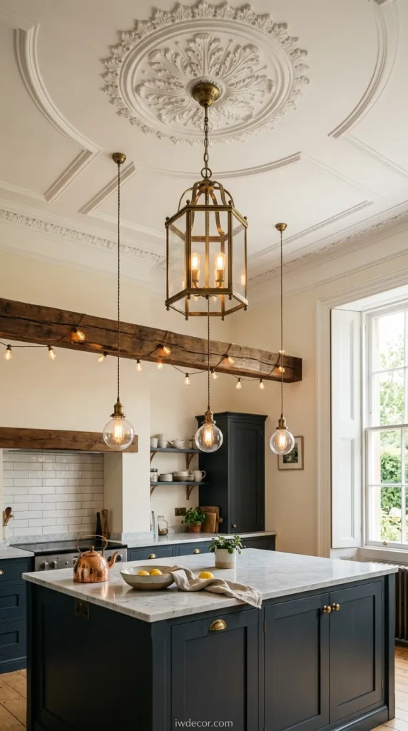 Ceiling Details and Statement Lighting