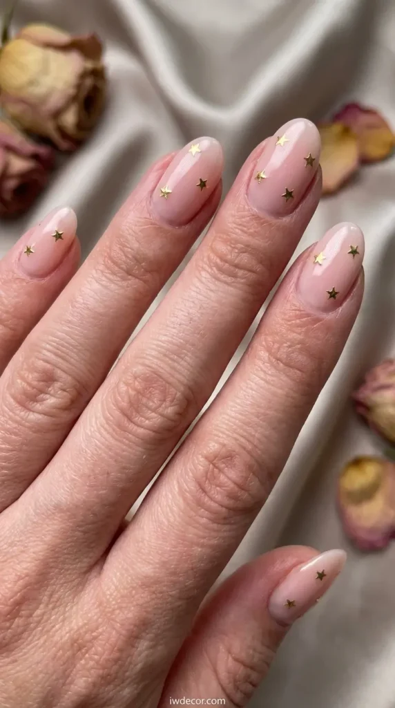 Celestial Romance with Gold Stars