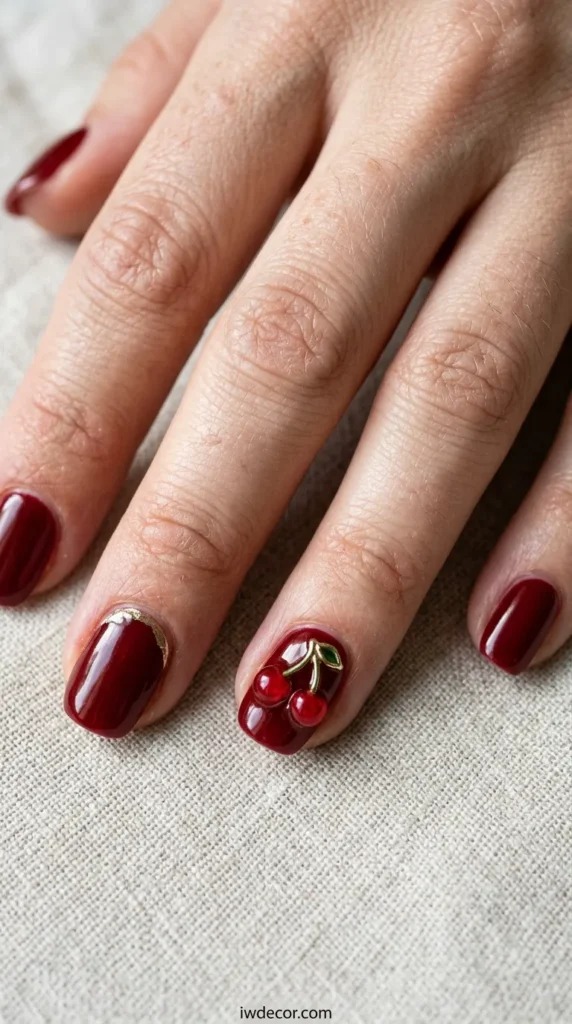 Cherries & Gold Details