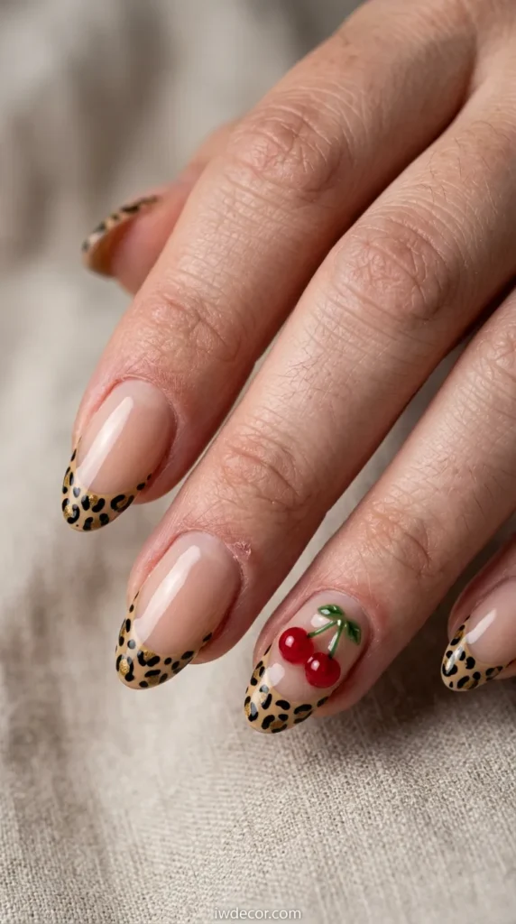 Cherries & Leopard Print