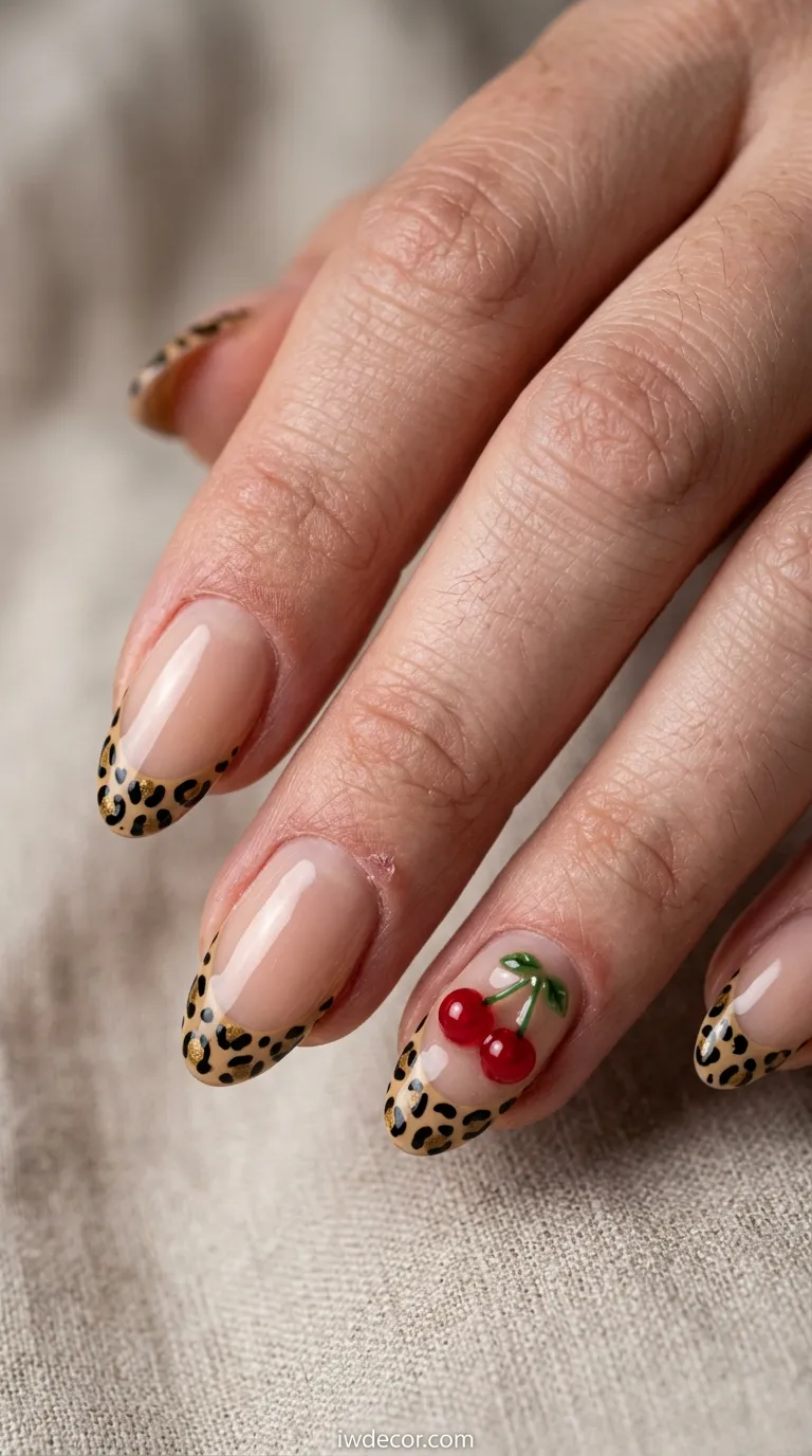Cherries & Leopard Print