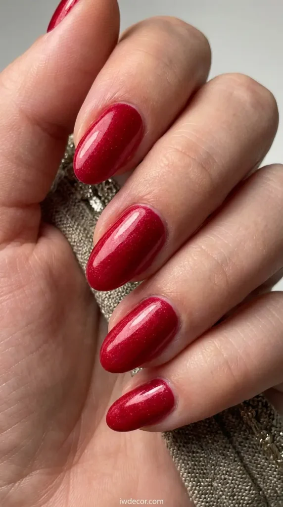 Cherry Red with Subtle Shimmer