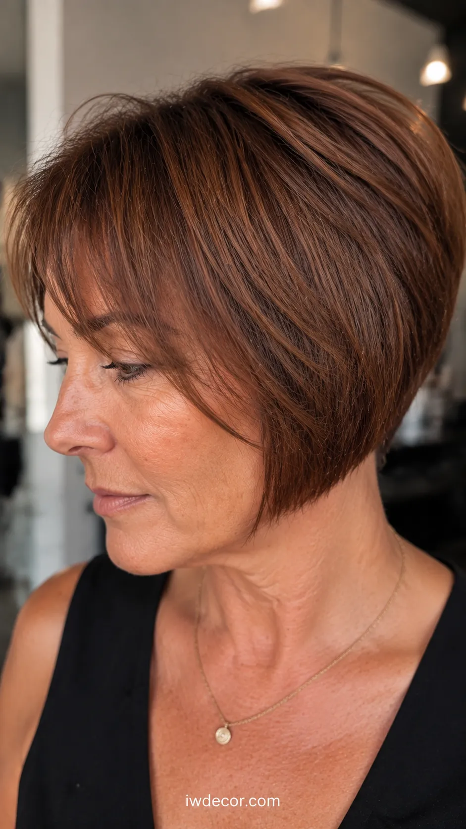 chin length hairstyles for women over 50