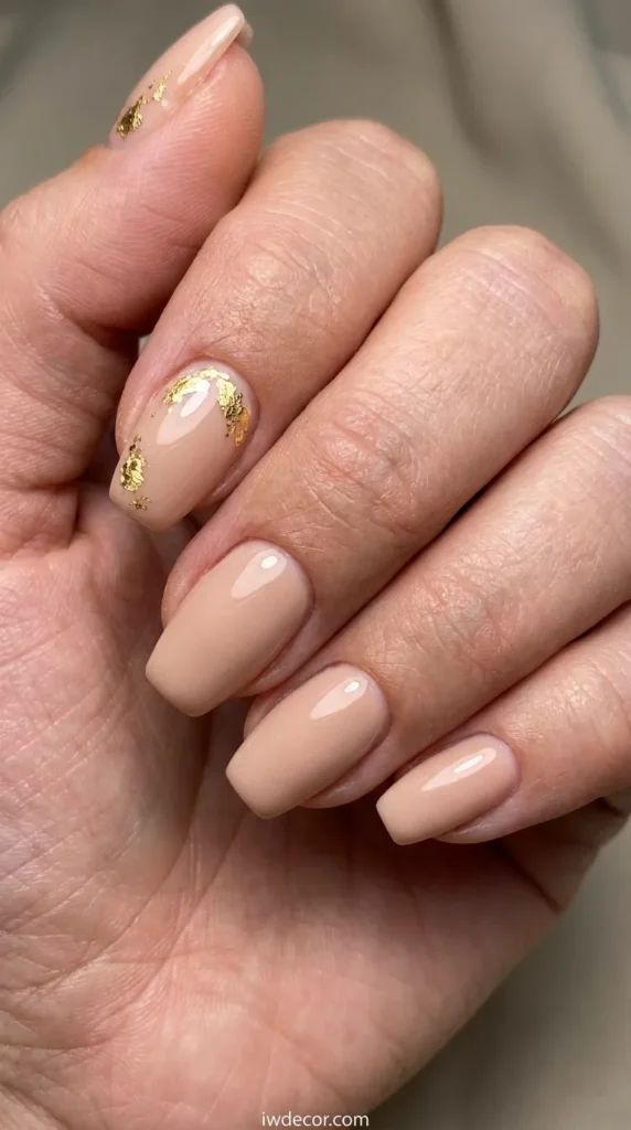 Classic Nude with Gold Accents
