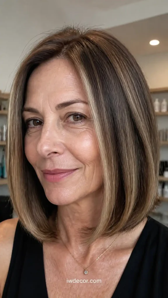 Classic Straight Cut with Peek-a-Boo Highlights