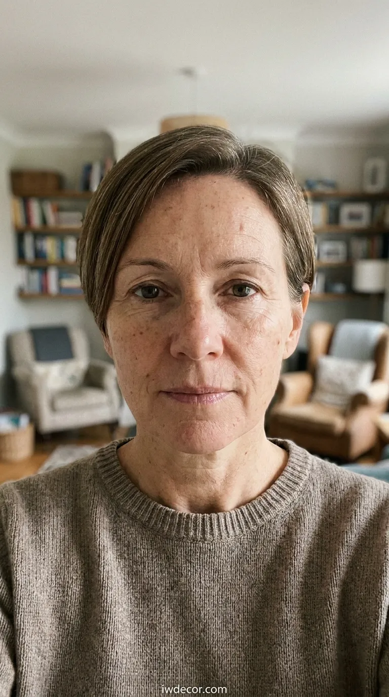 Classic Straight Pixie with Side Part