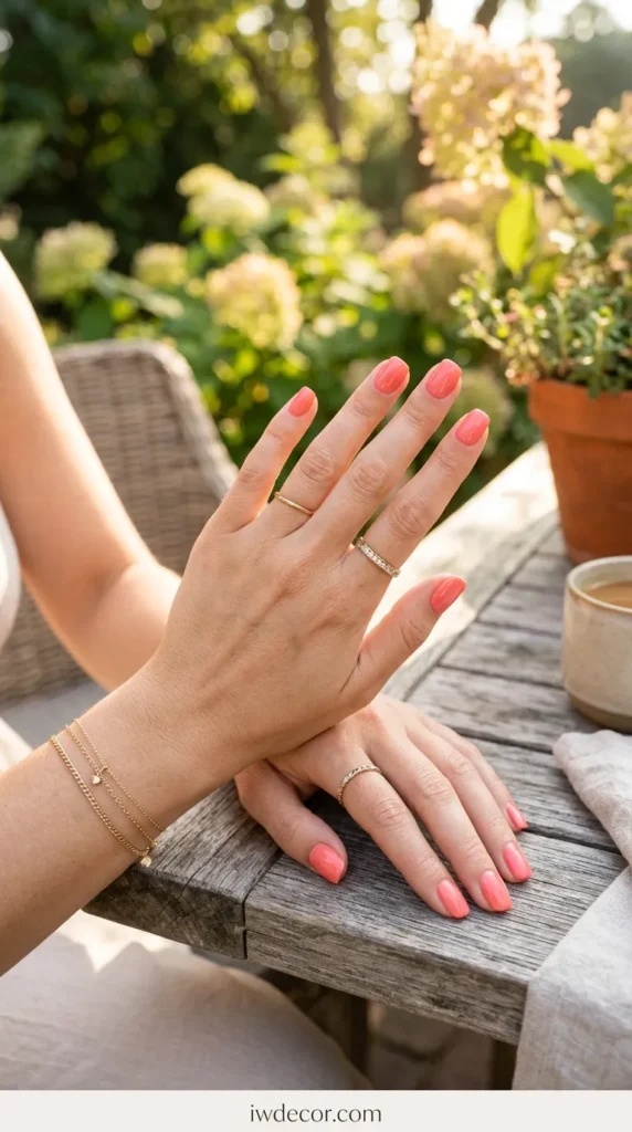 coral nails
