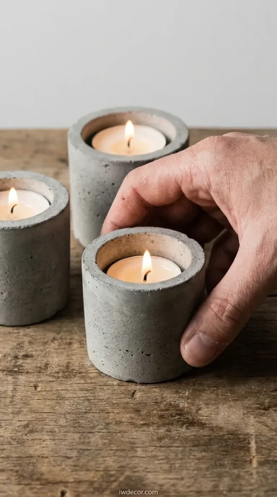 DIY Concrete Planters or Votives