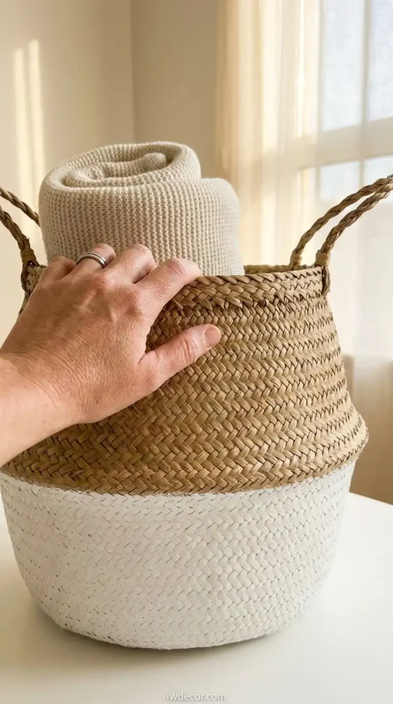 DIY Woven Basket Makeover