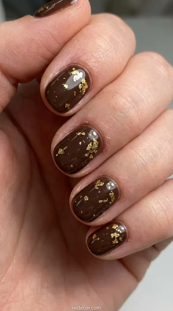 Deep Chocolate with Gold Leaf