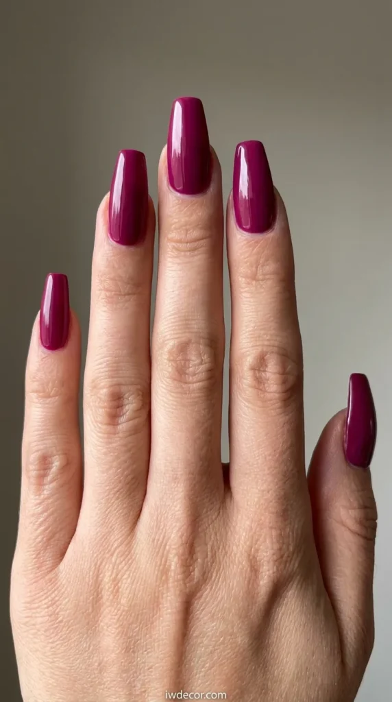 Deep Magenta Glossy Coffin