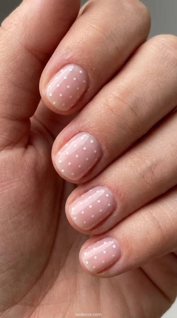 Delicate Polka Dots on a Sheer Base