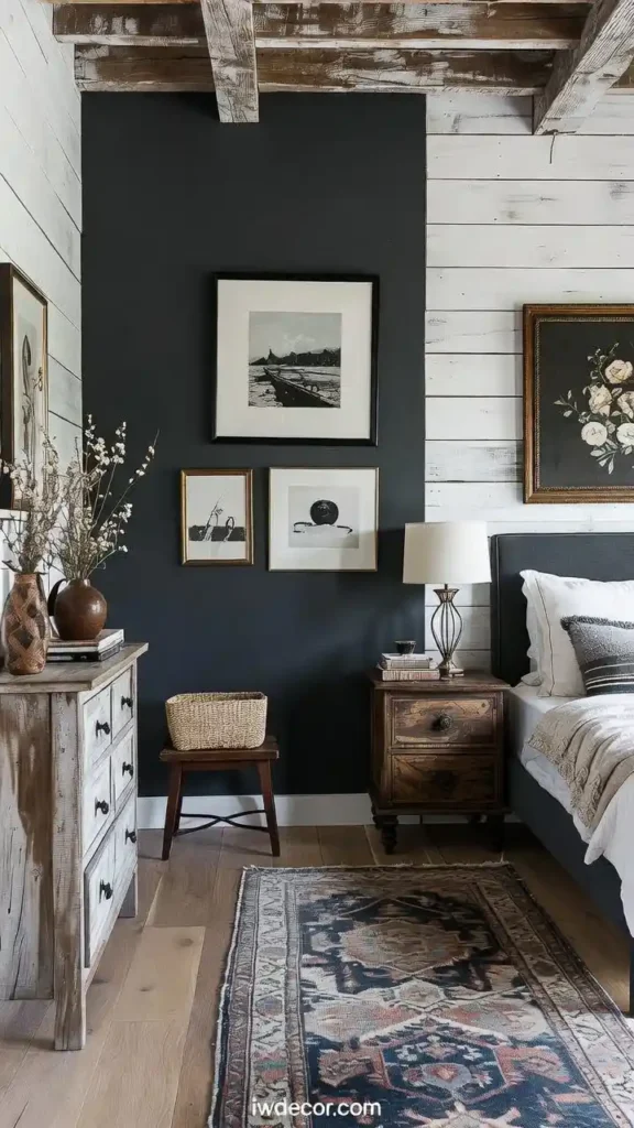 Dramatic Grey Wall Contrast