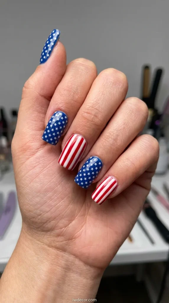Dynamic Full Flag Manicure