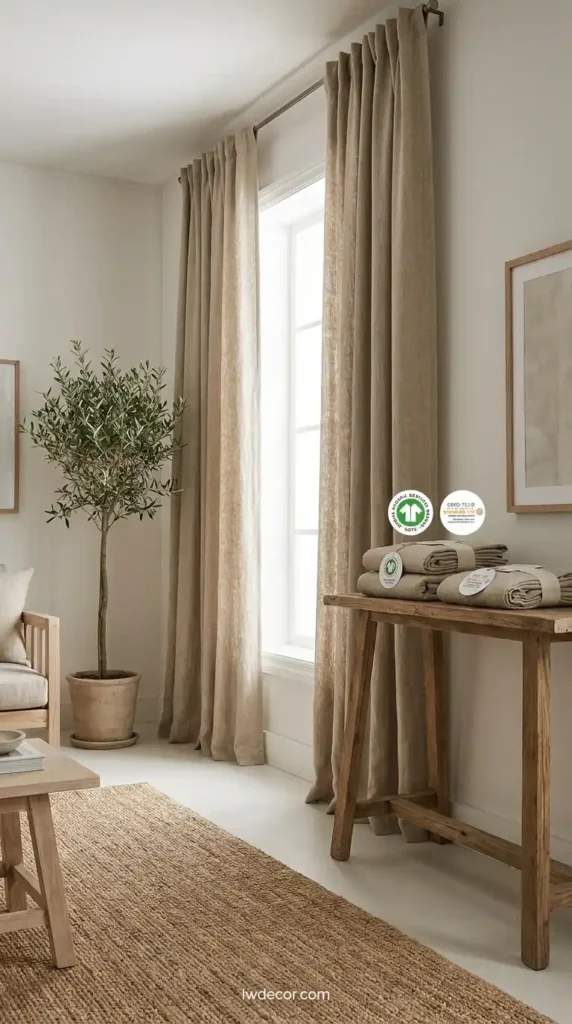 Eco-Certified Linen Scandinavian Curtains