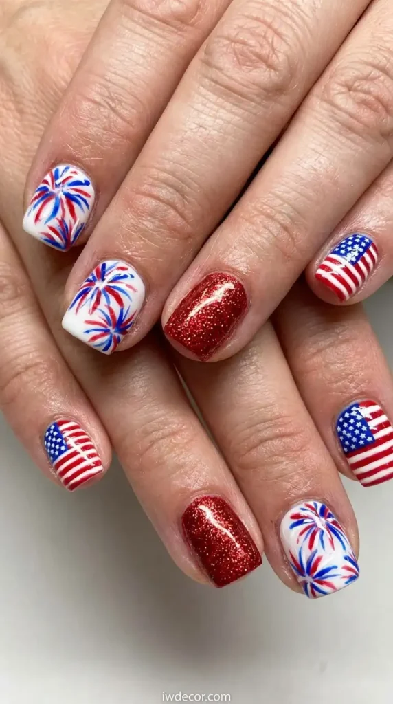 Explosive Fireworks & Flag Design