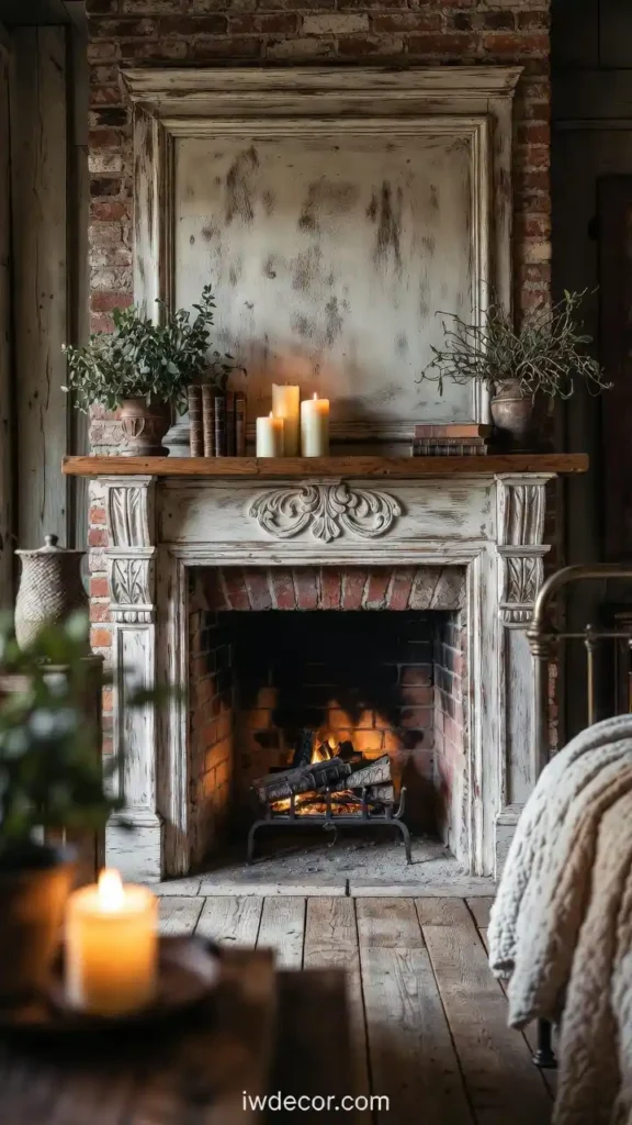 Faux Fireplace Feature