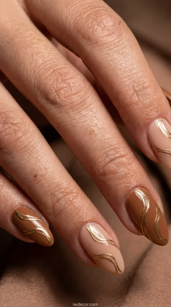 Flowing Gold Waves