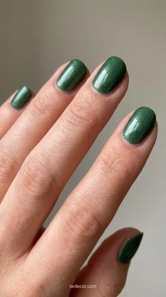 Forest Green with a Shimmer Finish
