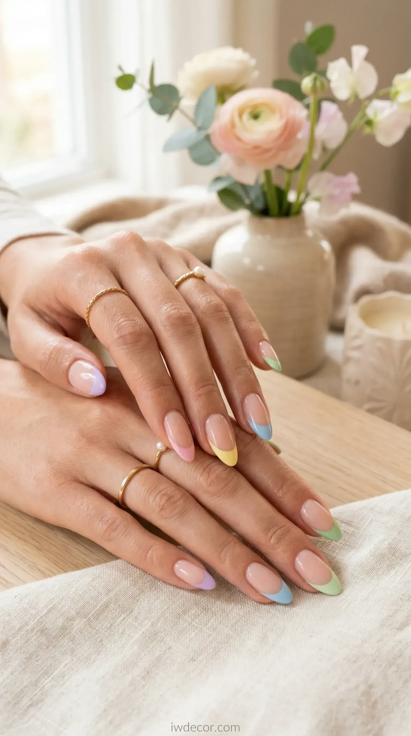 French manicure for Mother's Day