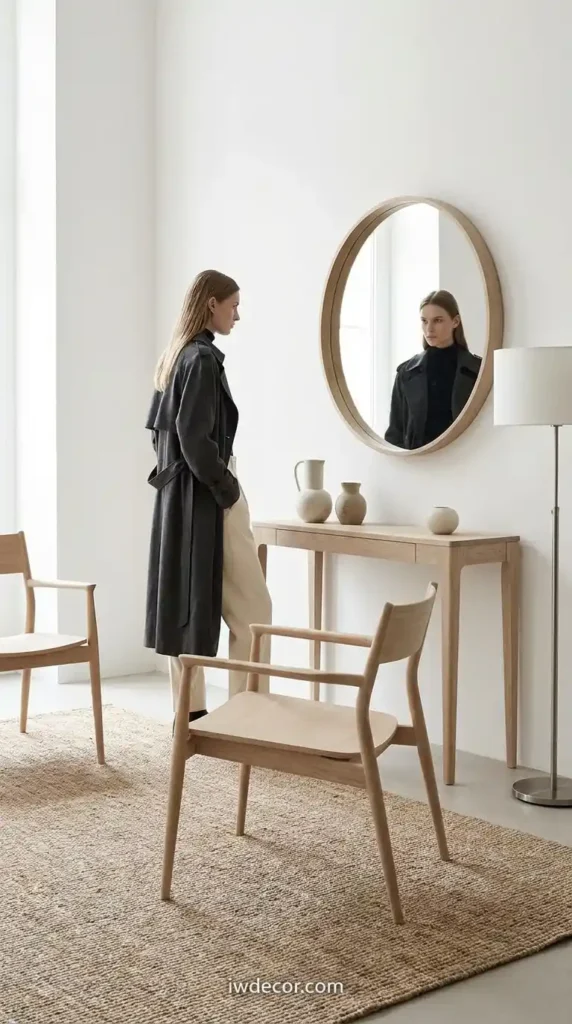 Furniture with visible legs and shallow depth is the Scandi secret to making rooms feel larger.