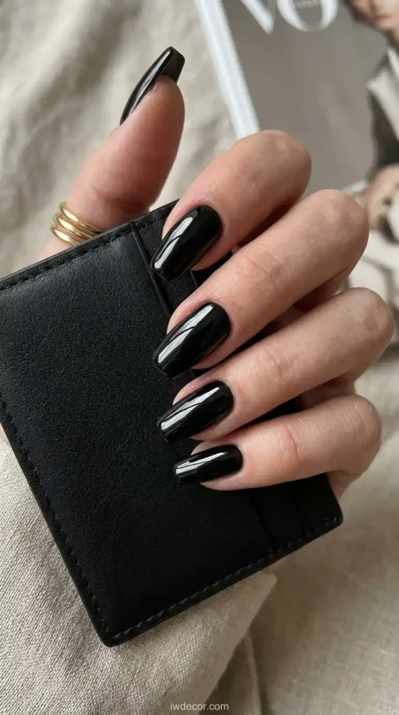Glossy Black Coffin