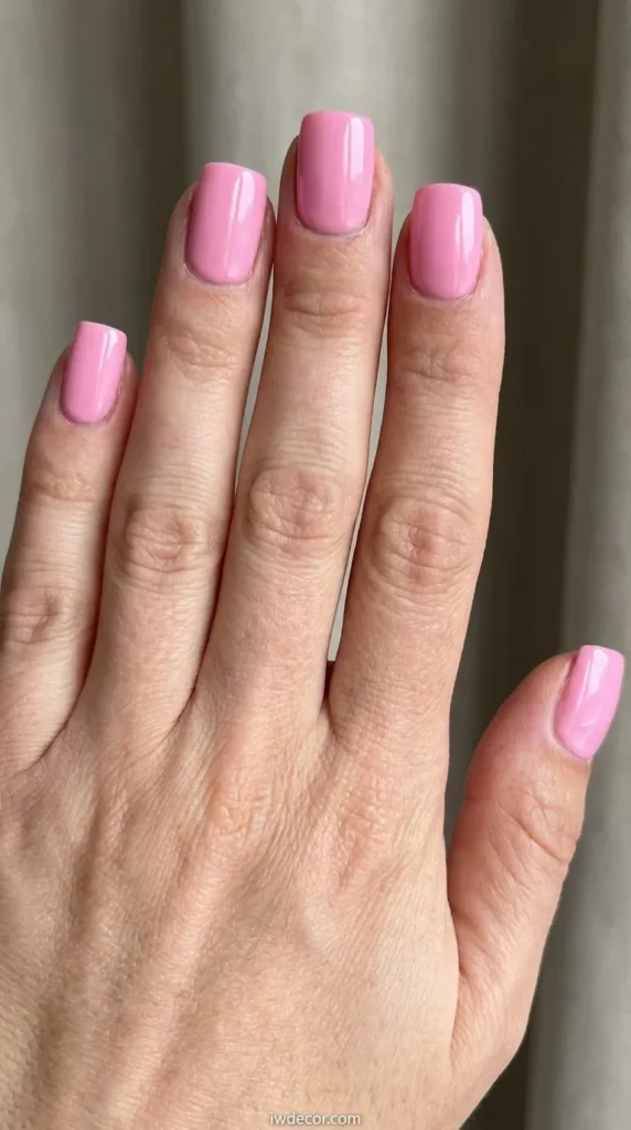 Glossy Bubblegum Pink Square
