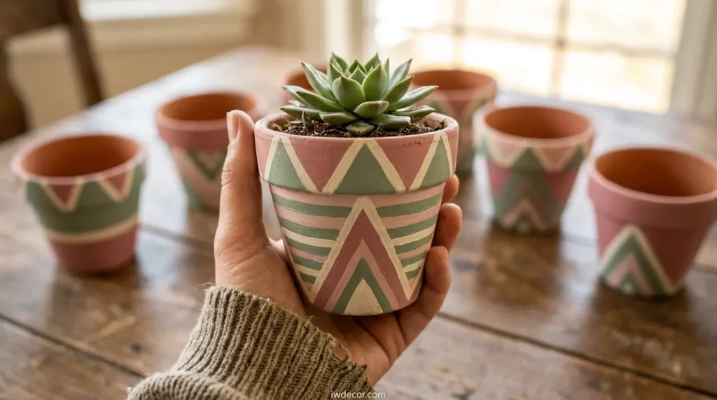 Hand-Painted Terracotta Pots