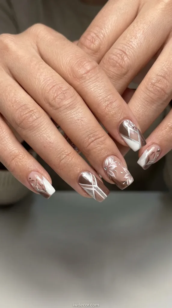 Harmonious Floral & Geometric Fusion