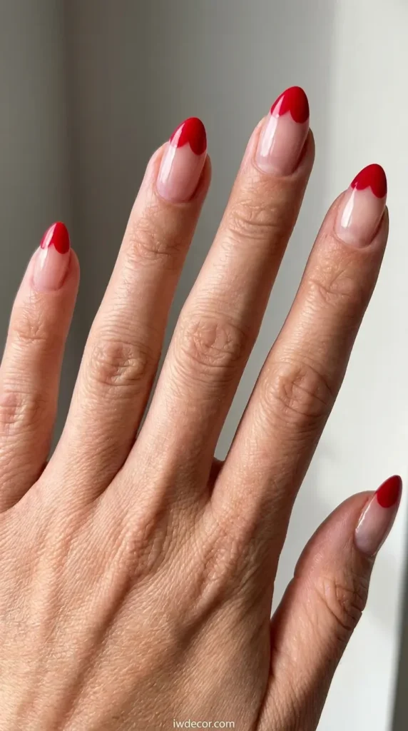 Heart-Shaped French Tips