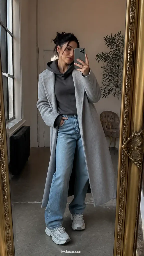 Hoodie & Statement Coat