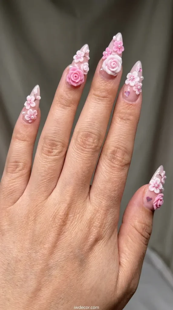 Intricate 3D Floral Sculpting