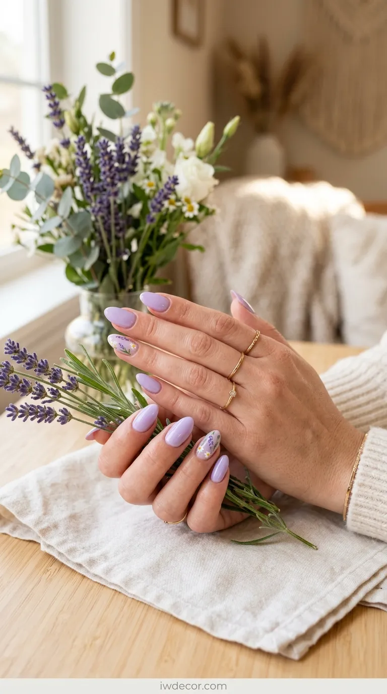 Lavender Spring Gel Nails