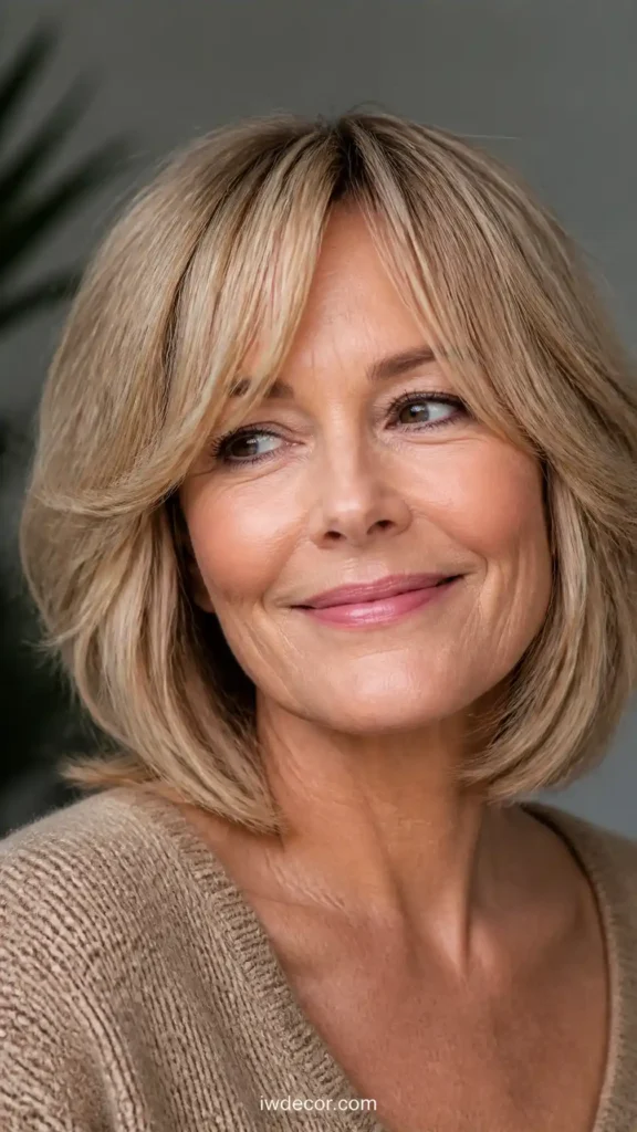 Layered Bob with Feathered Fringe