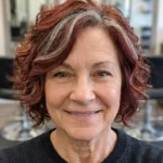 Layered Curly Bob with Natural Gray Highlights