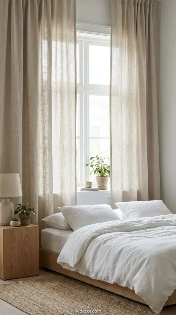 Linen Blend Scandinavian Curtains (Linen-Cotton Mix)