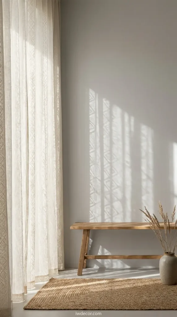 Linen Lace Scandinavian Curtains