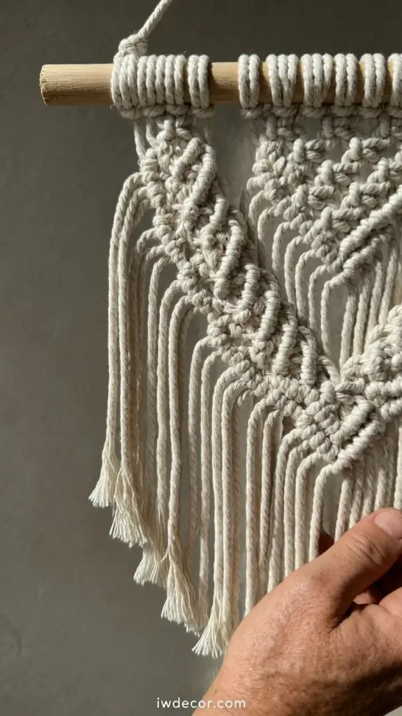 Macrame Wall Hangings from Yarn Scraps