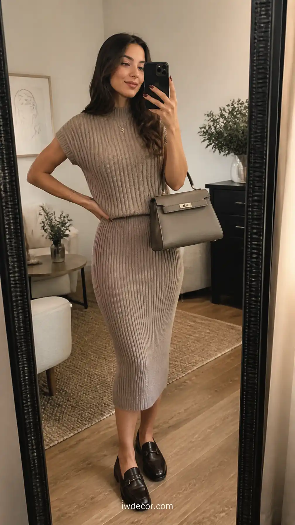 Matching Knit Set & Loafers