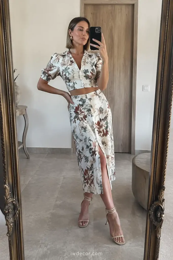 Matching Skirt and Blouse Set