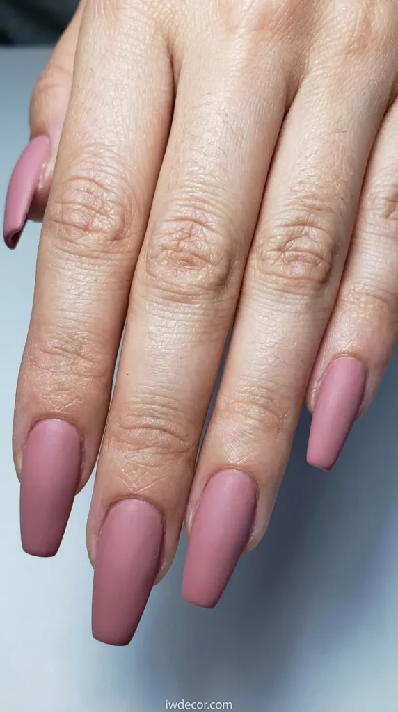 Matte Dusty Rose Coffin